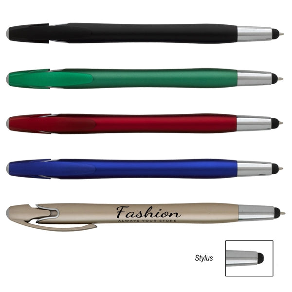 Plastic Pen with Stylus
