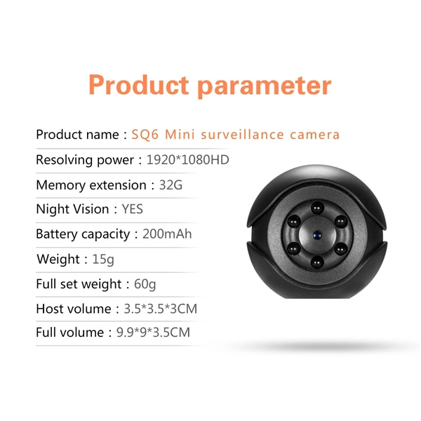 Mini Spy Camera 1080P Hidden Surveillance Camera