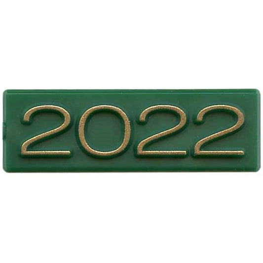 Standard 1/2" x 1 3/4" Year Tags