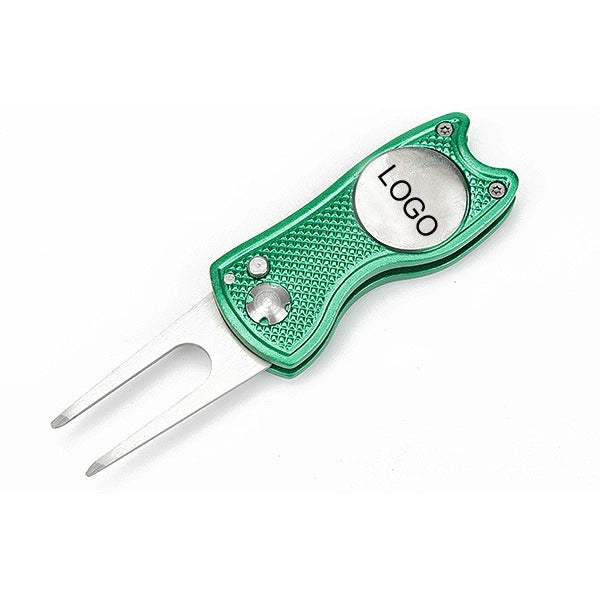 Stainless Steel Foldable Divot Repair Tool Ball Marker