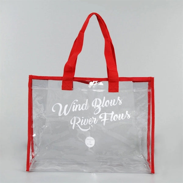 Plastic Buttons PVC Tote Bags