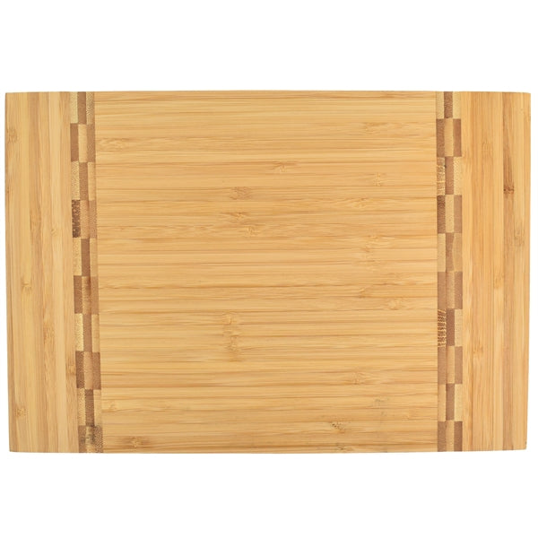 Bamboo Cutting Board with Butcher Block Inlay 12" x 8 1/4"