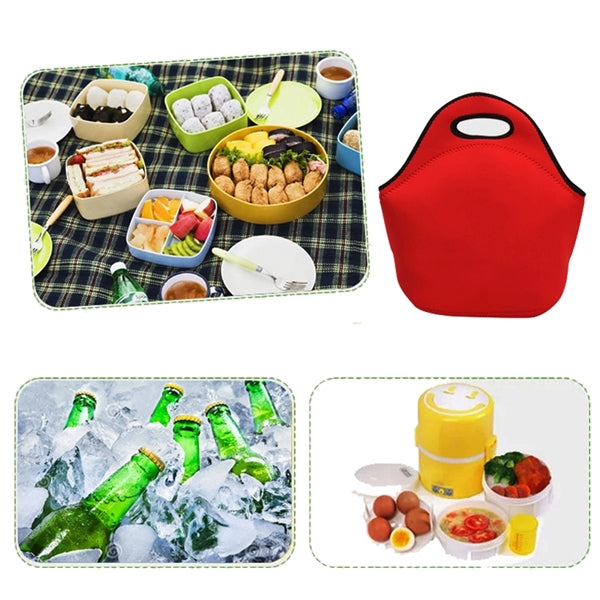 3.5mm Neoprene Zippered Cooler Tote Insulated Lunch Bags