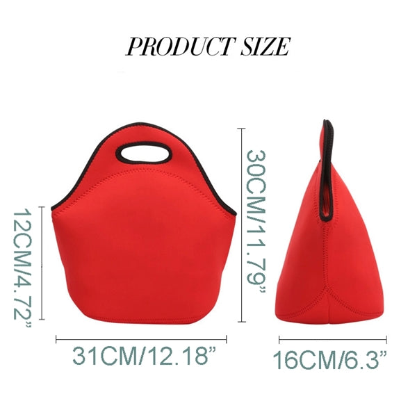 3.5mm Neoprene Zippered Cooler Tote Insulated Lunch Bags