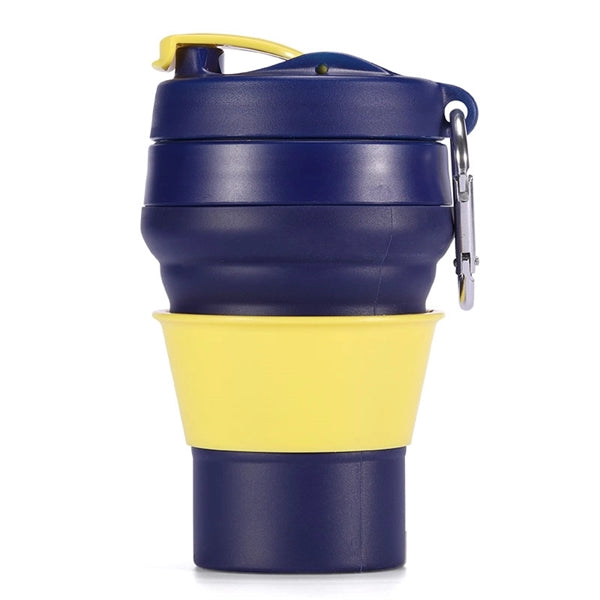 Silicone Collapsible Cup W/ Carabiner Straw