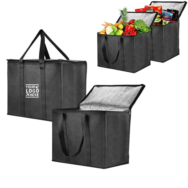 Lunch Handbag Aluminum Foil Insulated Tote Bag With Zipper
