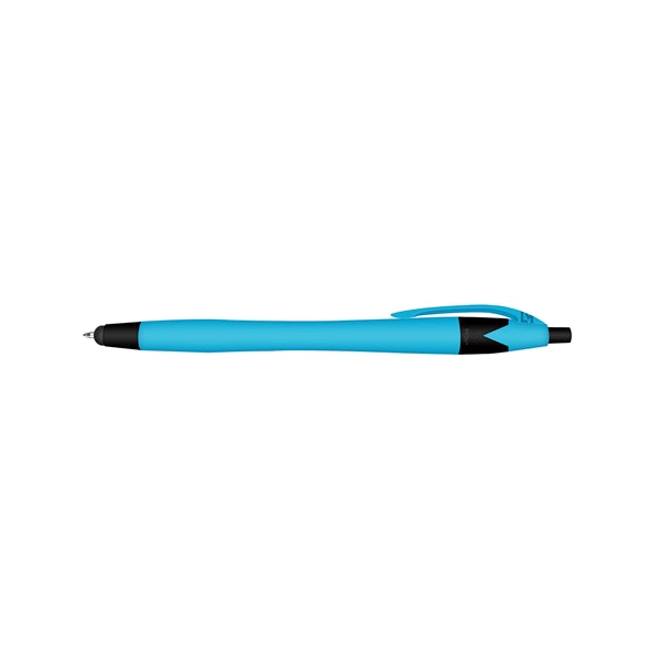 Rubberized Ball Point Pen and Stylus