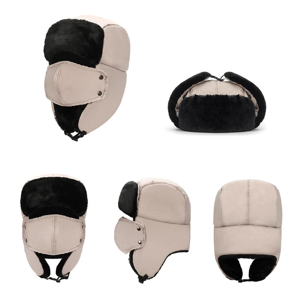 Winter Warm Trapper Hat with Removable Mask