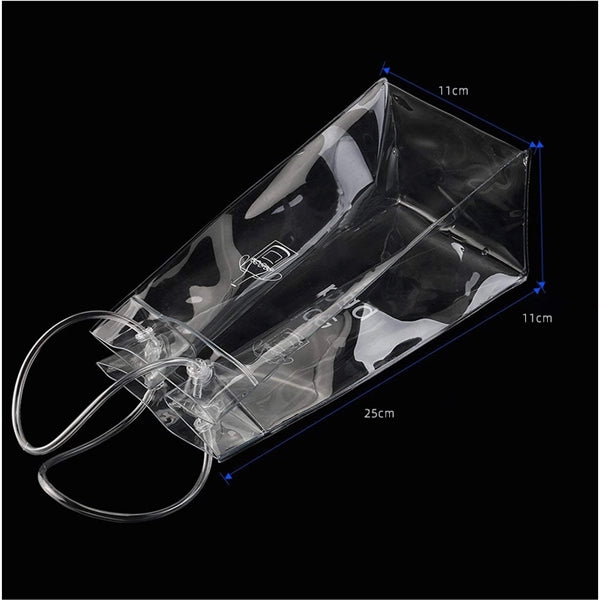 Transparent Wine Cooler Bags, Clear Wine Pouch Cooler Bags
