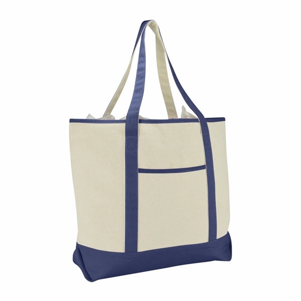 Heavy Duty Canvas Boat Tote Bag with Front Pocket