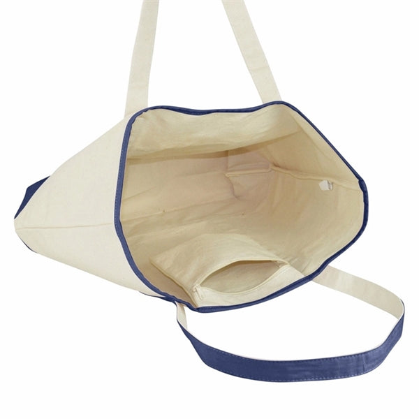 Heavy Duty Canvas Boat Tote Bag with Front Pocket