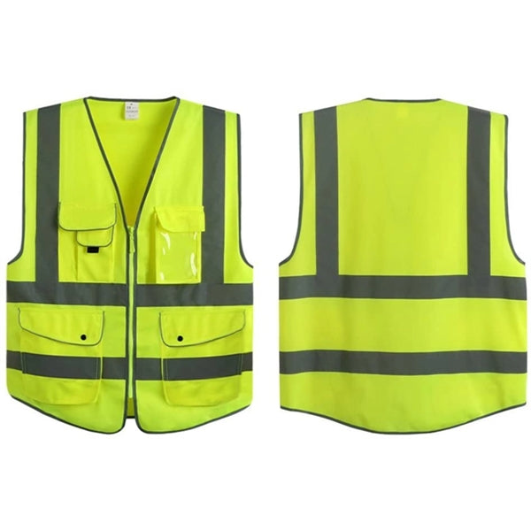 9 Pockets and Zipper Safety Vest