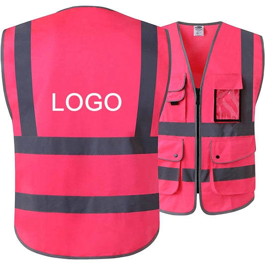 9 Pockets and Zipper Safety Vest
