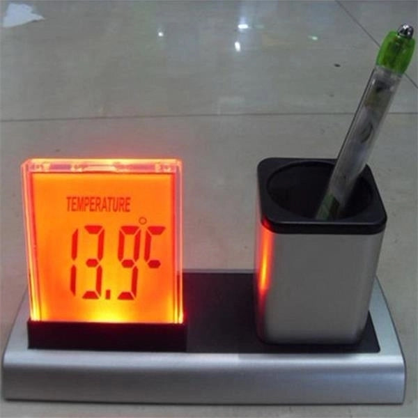Desk Pen Holder Clock