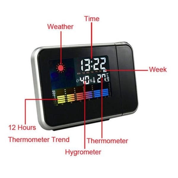 Desktop Projection Digital Clock Weather Station