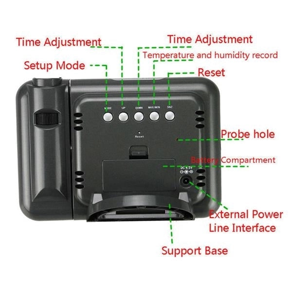 Desktop Projection Digital Clock Weather Station