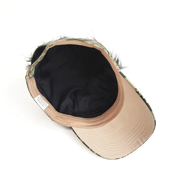 Con Sun Visor Fake Hair Hats And Caps With Wig