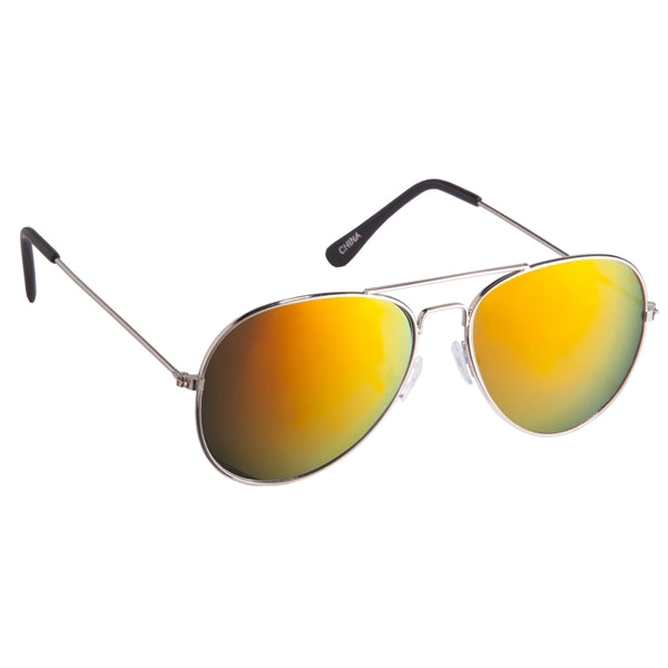 Pilot's Mirrored Aviator Sunglasses