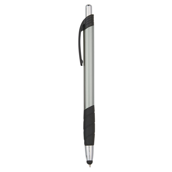 Sleek Plunger Action Pen with Stylus