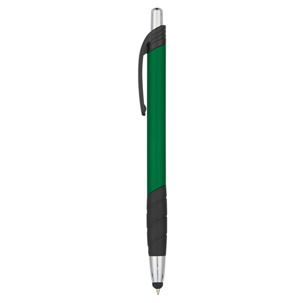 Sleek Plunger Action Pen with Stylus