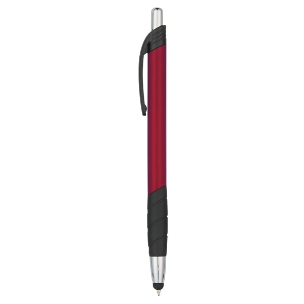 Sleek Plunger Action Pen with Stylus