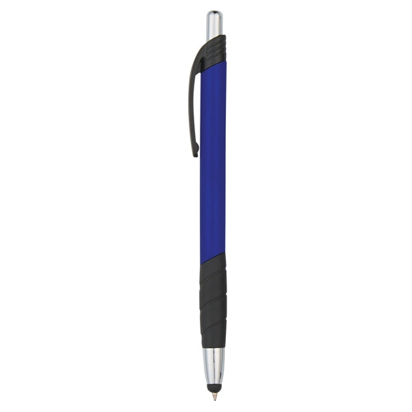 Sleek Plunger Action Pen with Stylus