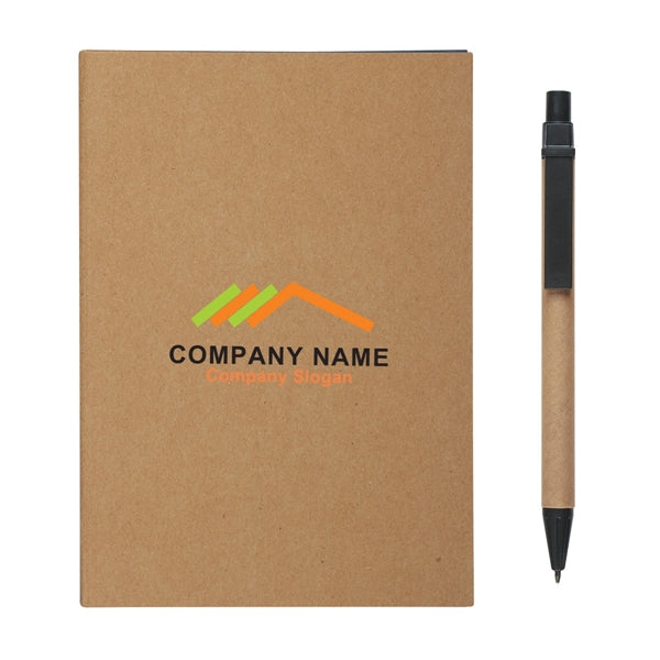 Notebook With Pen And Sticky Flags