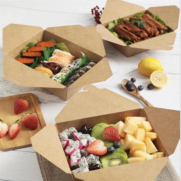 Leak Resistant Food Box Oil-proof Paper Take Out Containers