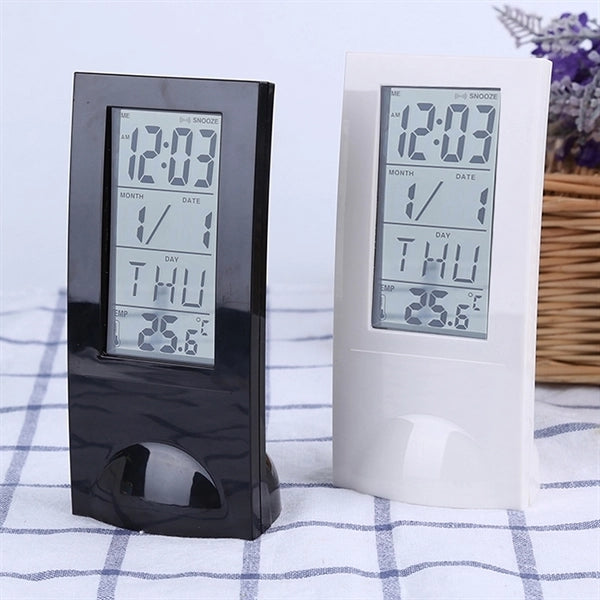 Transparent LED Digital Alarm Clock Weather Station