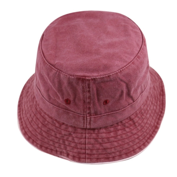 Unisex Cotton Washed Packable Bucket Hat