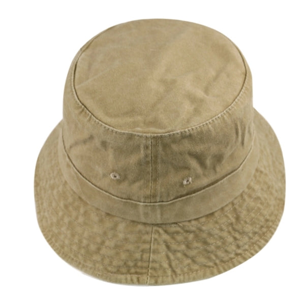 Unisex Cotton Washed Packable Bucket Hat