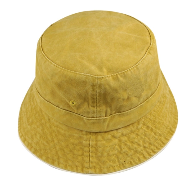 Unisex Cotton Washed Packable Bucket Hat