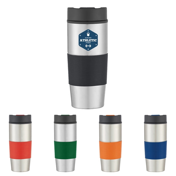 18 Oz. Stainless Tumbler With Silicone Grip
