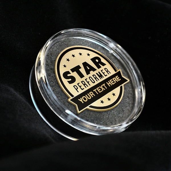 Engravable Star Performer Pin