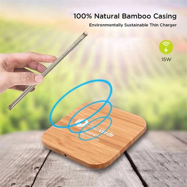 Nature Inspired Bamboo Fast Charging 15W Pad