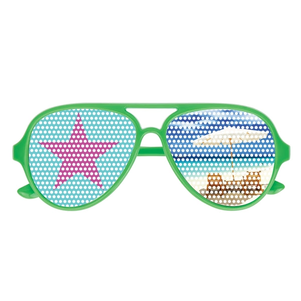 Colorful Glasses with Pinhole Stickers