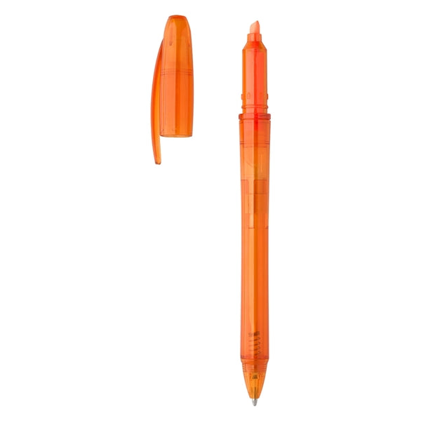 Twist-action Highlighter and Pen in one