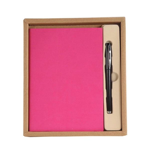 PU Leatherette Notebook Gift Set With Pen