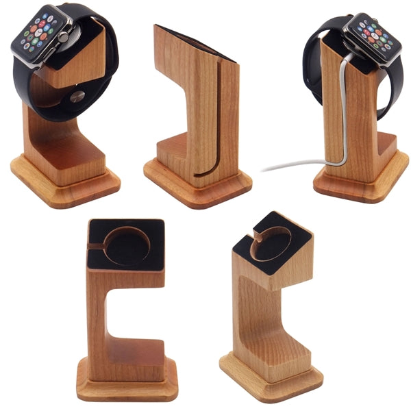 Bamboo Wireless Charger Holder Watch Display Stand