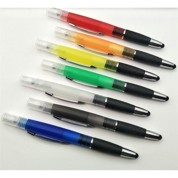 3-in-1 Spray Ballpoint Pen w/ Stylus Tip