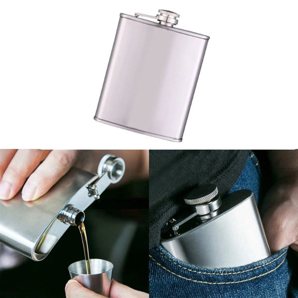 6 OZ 304 Stainless Steel Leak Proof Hip Flask