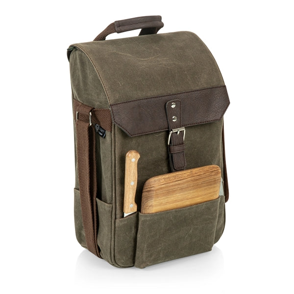 Two Bottle Insulated Wine and Cheese Cooler Tote
