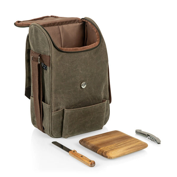 Two Bottle Insulated Wine and Cheese Cooler Tote