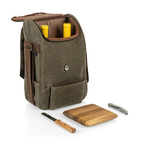 Two Bottle Insulated Wine and Cheese Cooler Tote