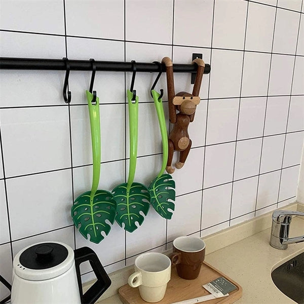 Leaf-Shaped Spoon with Long Handle