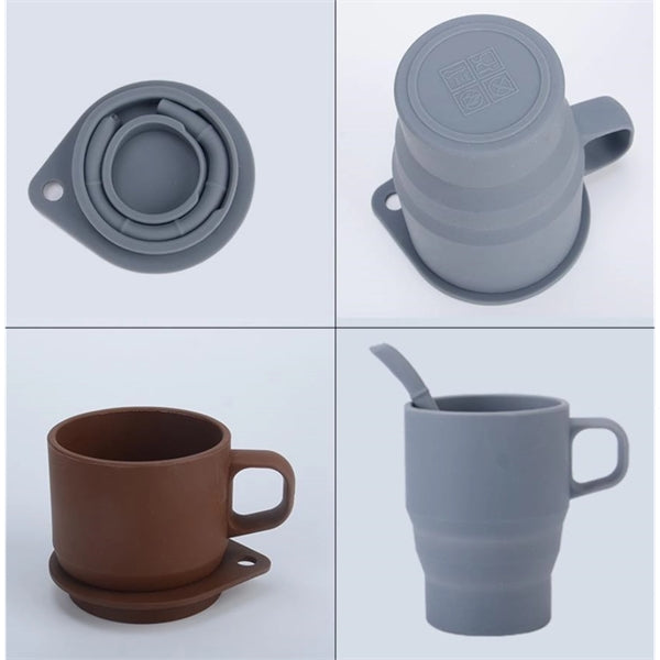 Foldable Cups with Handle and Straw