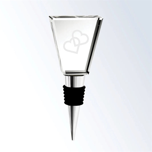 Optic Crystal Trapezoid Shaped Wine Stopper