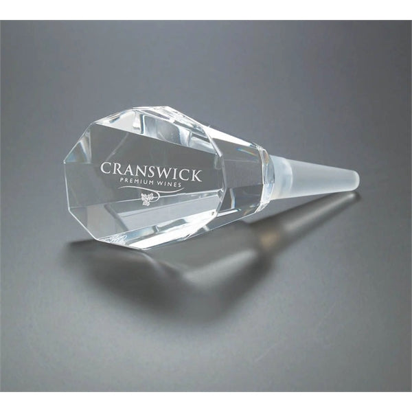 Faceted Crystal Glass Bottle Stopper