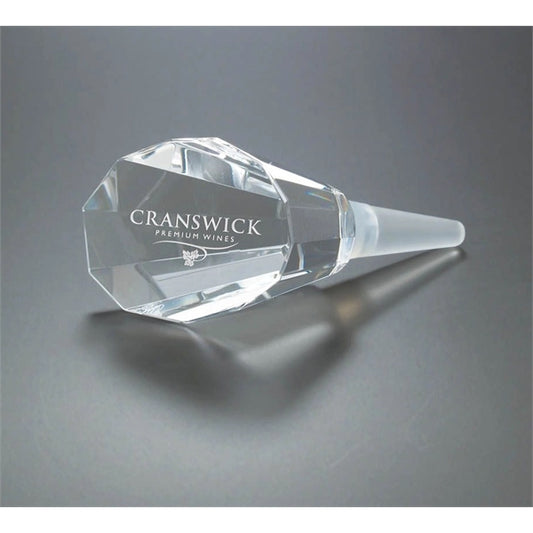 Faceted Crystal Glass Bottle Stopper