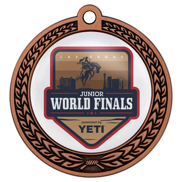 Speed Medal 2.5" 3D Wreath w/Full Color Dome Imprint